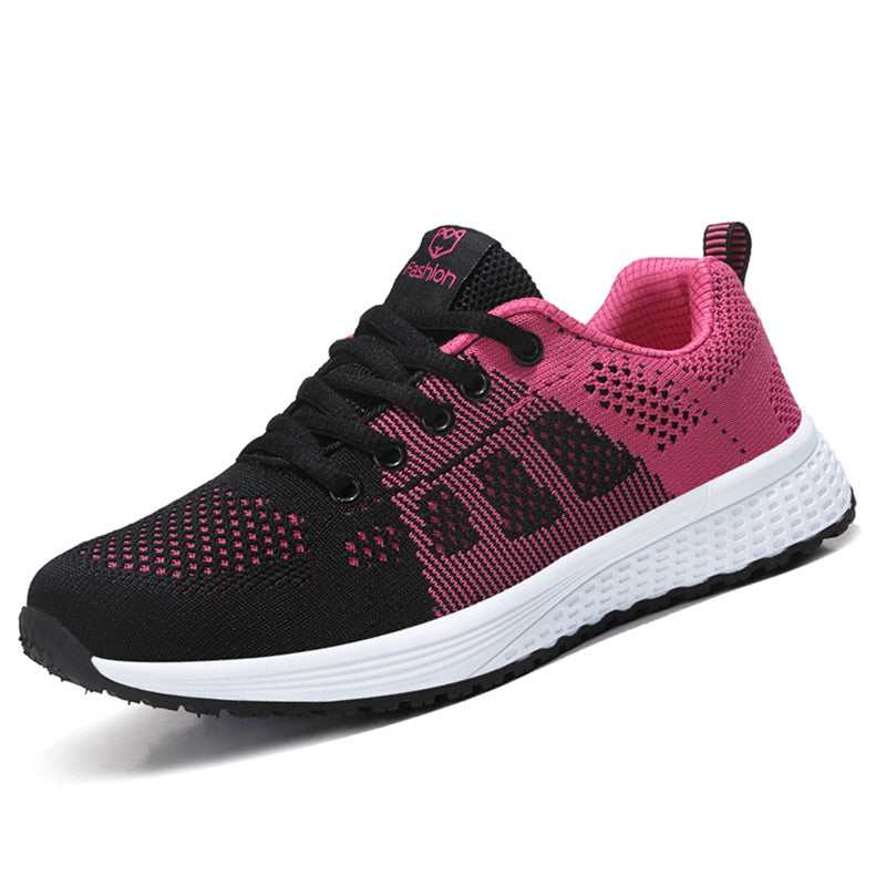 Athletic Mesh Lace Up Walking Shoes