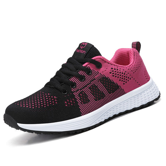 Athletic Mesh Lace Up Walking Shoes