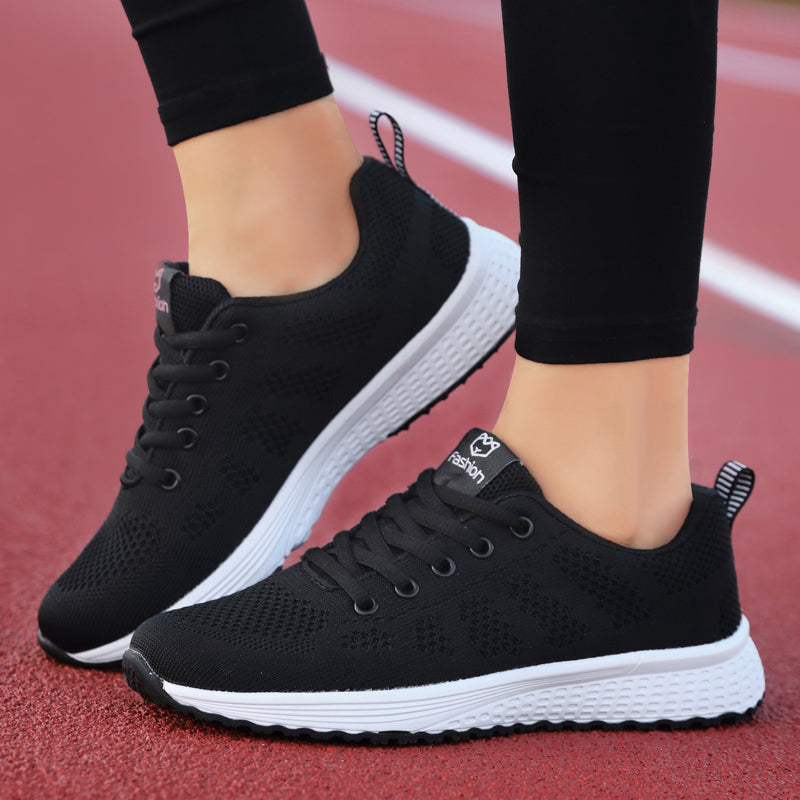 Athletic Mesh Lace Up Walking Shoes
