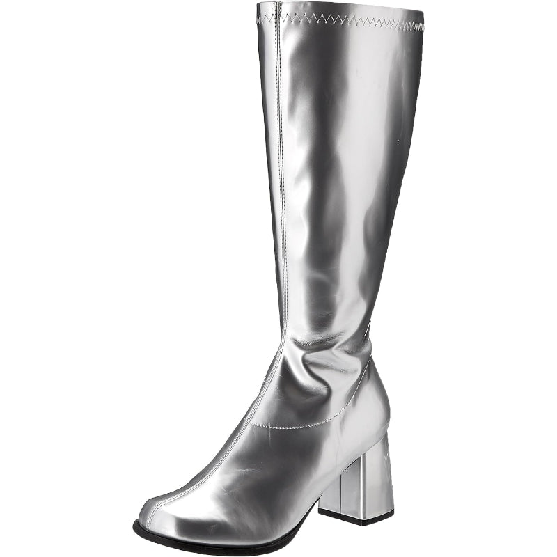 Metallic Featured Knee-High Boots