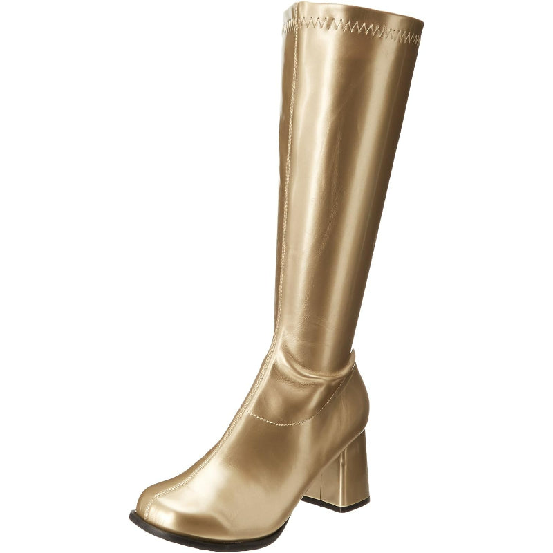 Metallic Featured Knee-High Boots