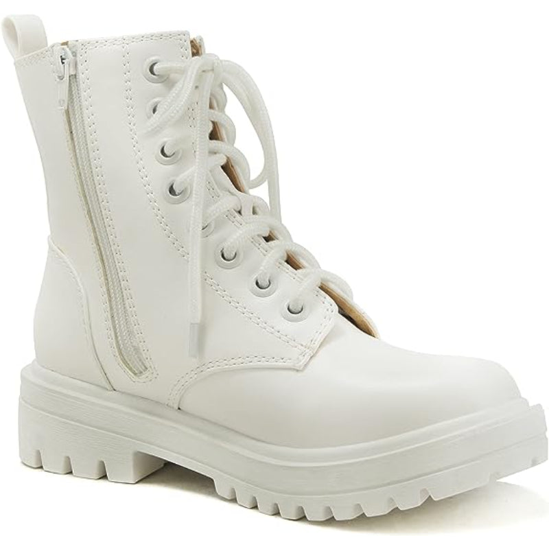 Lace Up Side Zipper Boots