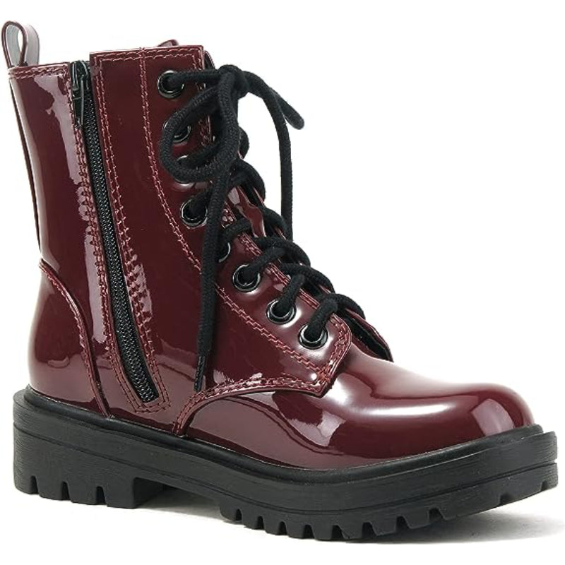 Lace Up Side Zipper Boots
