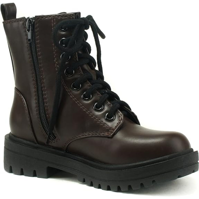 Lace Up Side Zipper Boots