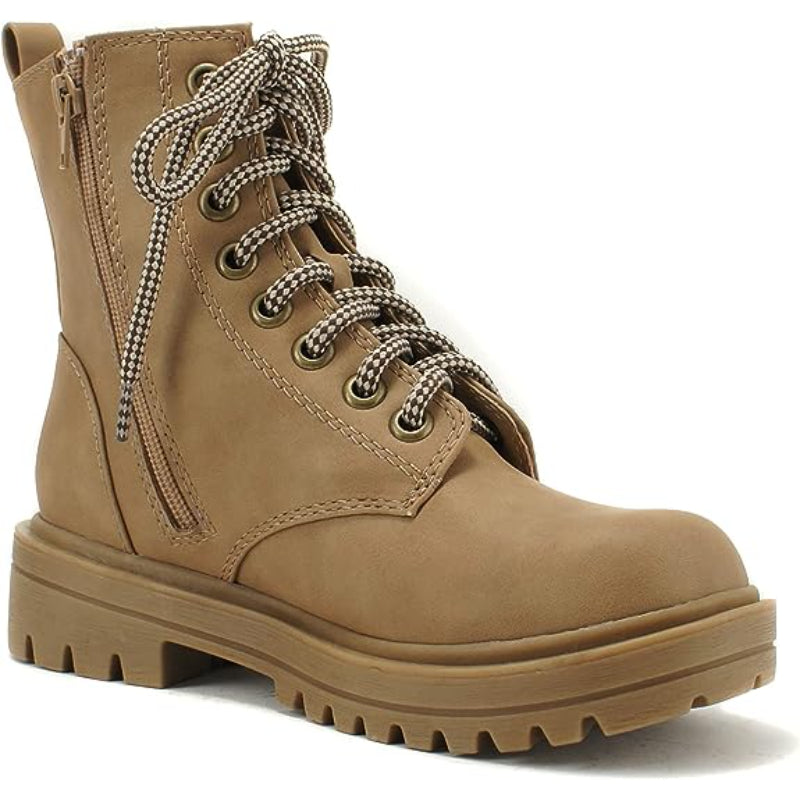 Lace Up Side Zipper Boots