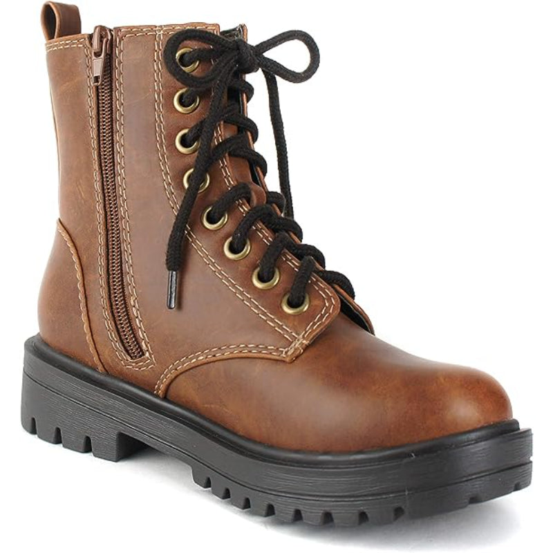 Lace Up Side Zipper Boots