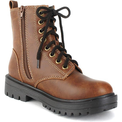 Lace Up Side Zipper Boots