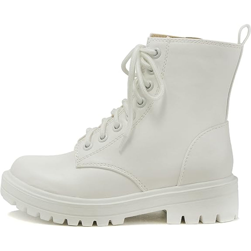 Lace Up Side Zipper Boots