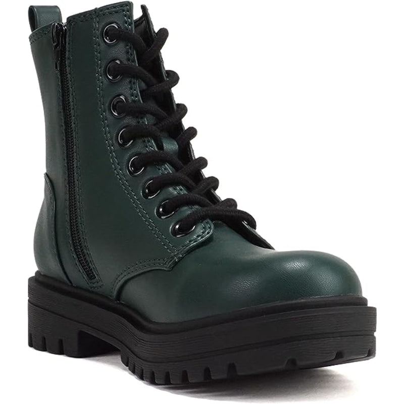 Lace Up Side Zipper Boots