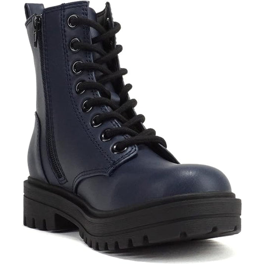 Side Zipper Lug Sole Boots