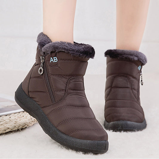 Solid Pattern Thick Boots