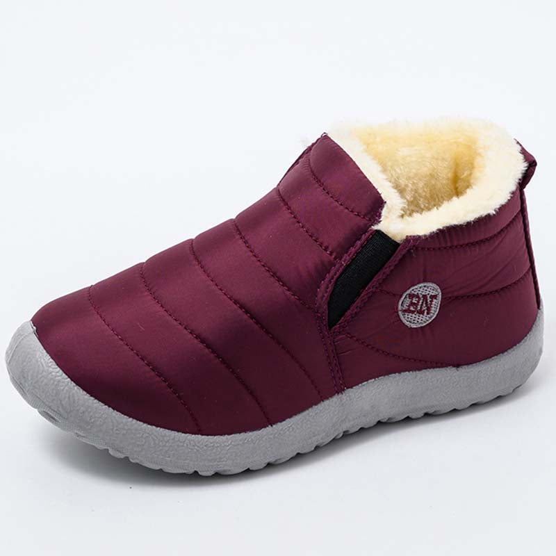 Women's Waterproof Slip On Platform Winter Fur Boots